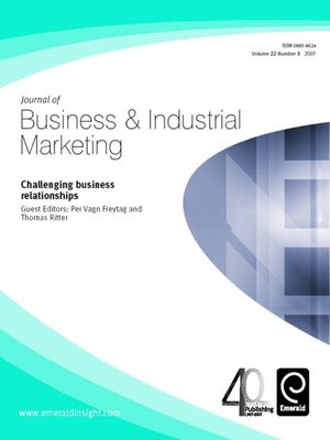 cover image of Journal of Business & Industrial Marketing, Volume 22, Issue 3